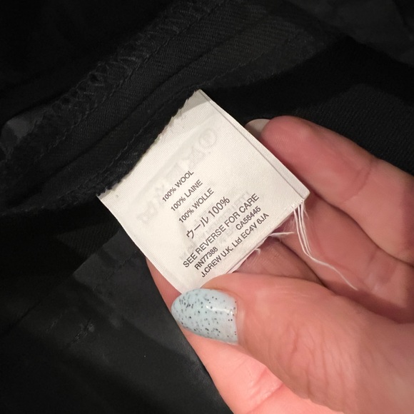 JCrew Super 120 Black Wool Suiting Pant Straight Leg, Mid Rise - Picture 5 of 10